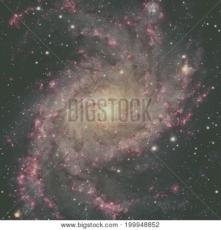 Fireworks Galaxy. Spiral Galaxy In The Constellations Cepheus And Cygnus.