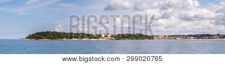 Coastal Bay Landscape In Croatia. Summer Holiday. Panorama.