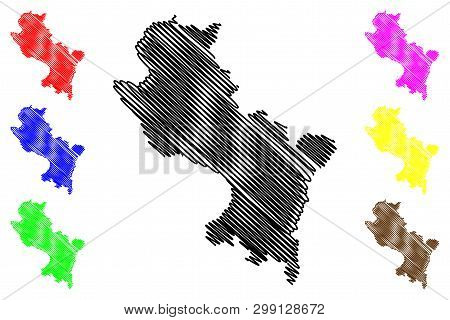 Cuzco Department (republic Of Peru, Regions Of Peru) Map Vector Illustration, Scribble Sketch Cusco 