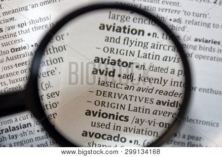 The Word Of Phrase Avid In A Dictionary.