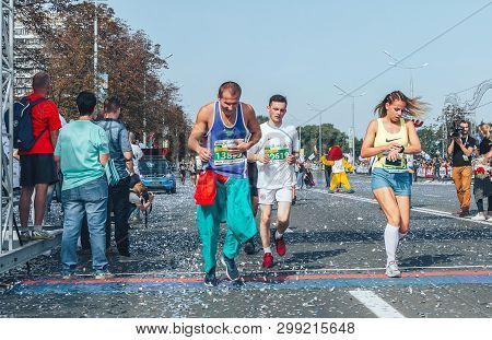 September 9, 2018 Minsk Belarus Half Marathon Minsk 2018 Running In The City