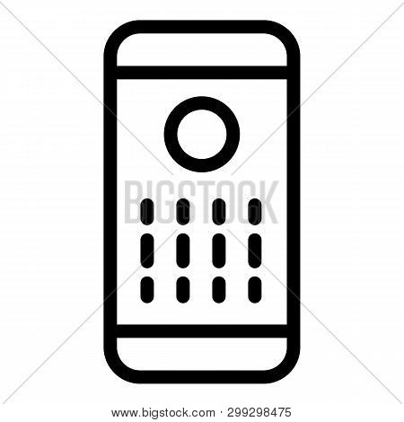 Smart Speaker Front View Icon. Outline Smart Speaker Front View Vector Icon For Web Design Isolated 
