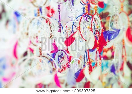 Vietnam's Traditional Souvenirs Are Sold In Shop At Hanoi's Old Quarter. Vietnam. Selective Focus.