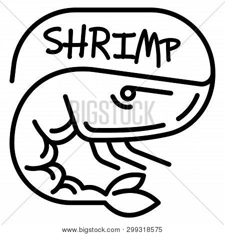 Old Shrimp Icon. Outline Old Shrimp Icon For Web Design Isolated On White Background