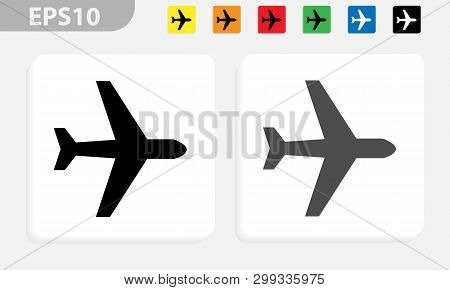 Vector Airplane Icon - For Web Application Or Illustration