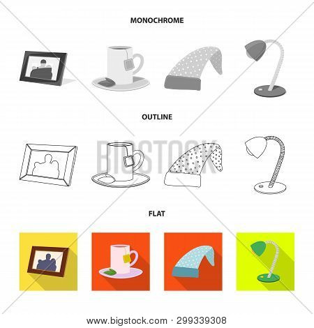Vector Illustration Of Dreams And Night Logo. Set Of Dreams And Bedroom Stock Symbol For Web.