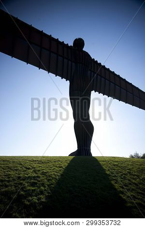 Gateshead, Near Newcastle, United Kingdom, November 2012, The Angel Of The North Sculpture By The Sc