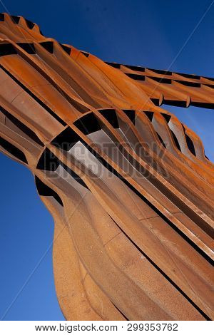 Gateshead, Near Newcastle, United Kingdom, November 2012, The Angel Of The North Sculpture By The Sc