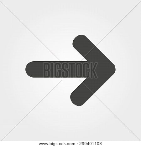 Arrow Icon In Trendy Flat Style Isolated On Grey Background. Arrow Symbol For Your Web Site Design, 