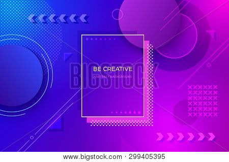 Abstract Geometric Background. Futuristic Gradient Design Shapes For Posters Banners Flyers. Minimal
