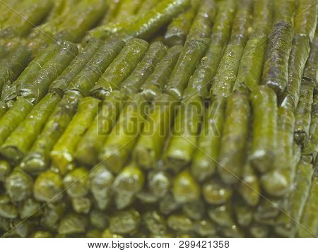 Turkish Stuffed Grape Leaf Food. Leaf Suffing