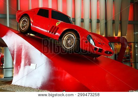 Abu Dhabi, Uae - November 17, 2018: Retro Sports Car Ferrari 250 Gto In The Theme Park Ferrari World