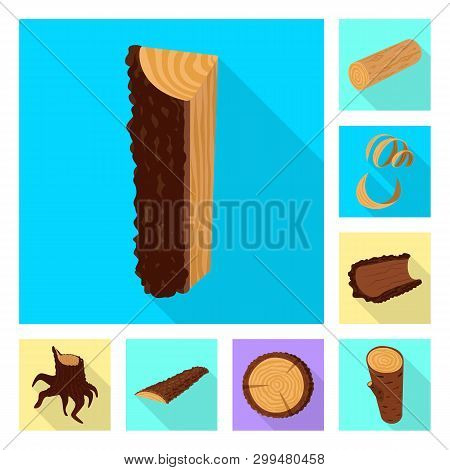 Vector Illustration Of Material And Nature  Sign. Set Of Material And Raw  Stock Symbol For Web.