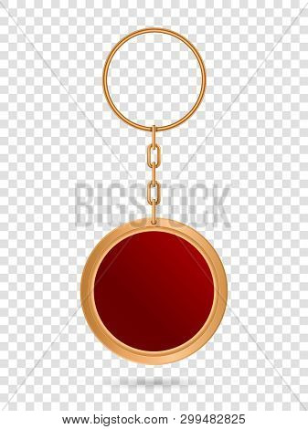 Creative Vector Illustration Of Metal Keychains For Key Set Isolated On Transparent Background. Art 