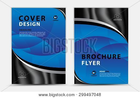 Blue Cover Template Vector Design, Brochure Flyer, Annual Report, Mgazine Ad, Advertisement, Book Co