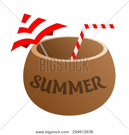 Coconut Icon Vector On White Background, Coconut Trendy Filled Icons From Fruits And Vegetables Coll