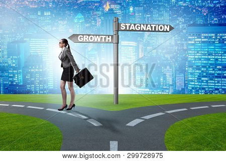 Concept of choice between growth and stagnation