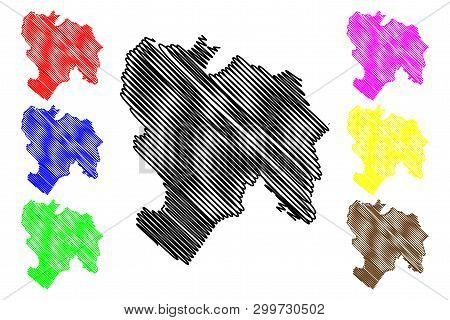 Department Of Piura (republic Of Peru, Regions Of Peru) Map Vector Illustration, Scribble Sketch Piu