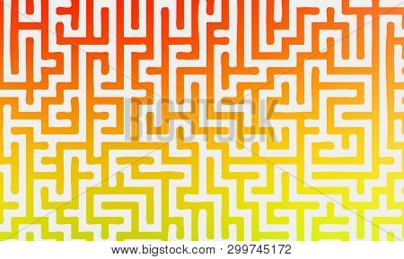 Abstract Background With Gradient Colorful Maze. Vector Illustration