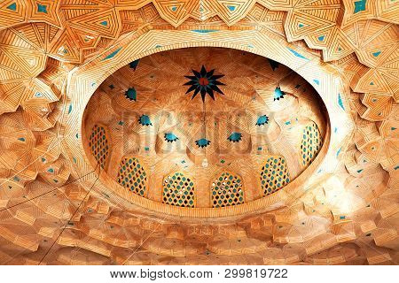 Iran, Shiraz, Shah Cheragh Mausoleum - September 17, 2016: Traditional Iranian Architecture In Chah 