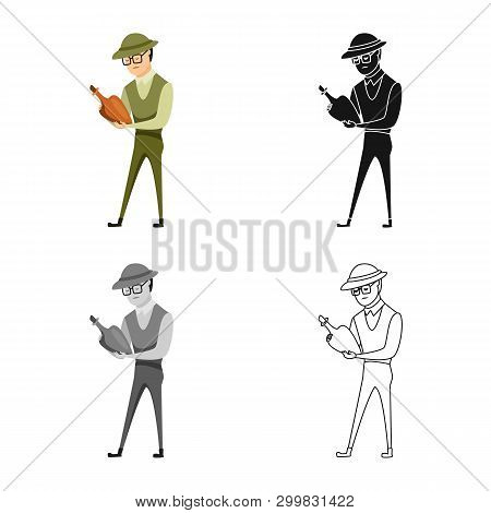 Vector Design Of Archaeologist  And Human Logo. Collection Of Archaeologist  And Seeker  Vector Icon