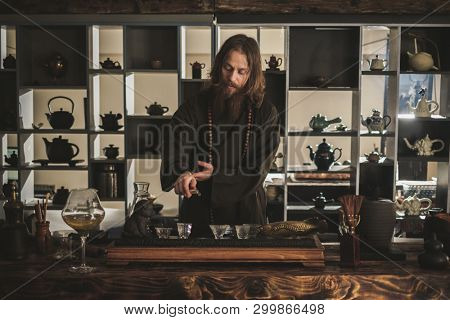 Tea ceremony is perfomed by tea master