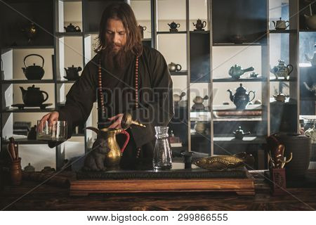 Tea ceremony is perfomed by tea master
