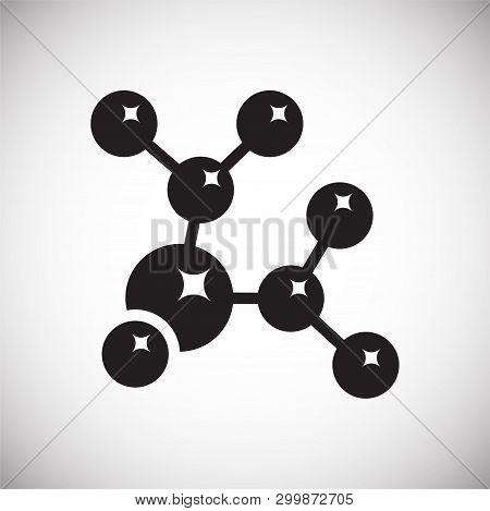 Molecula Icon On Background For Graphic And Web Design. Simple Vector Sign. Internet Concept Symbol 