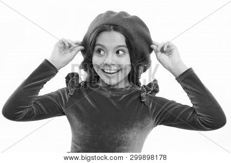 How To Wear French Beret. Beret Style Inspiration. How To Wear Beret Like Fashion Girl. Kid Little C