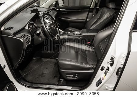 Novosibirsk, Russia - May 06, 2019:   Lexus Nx 200,close-up Of The Dashboard, Speedometer, Tachomete
