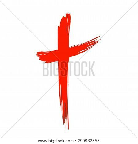 Hand Drawn Cross, Grunge Cross, Christian Symbol