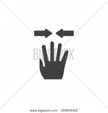 4x Pinch Vector Icon. Hand Click Filled Flat Sign For Mobile Concept And Web Design. Finger Touch Ge
