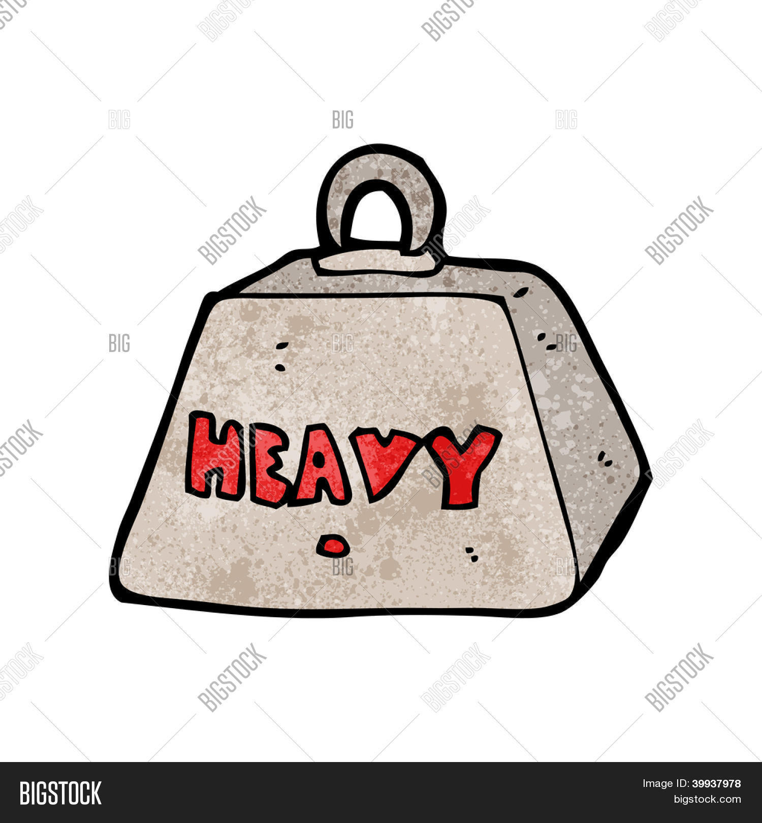 Cartoon Heavy Weight Symbol Vector & Photo | Bigstock