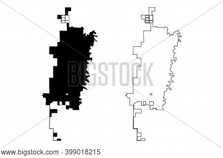 Fargo City, North Dakota (united States Cities, United States Of America, Usa City) Map Vector Illus