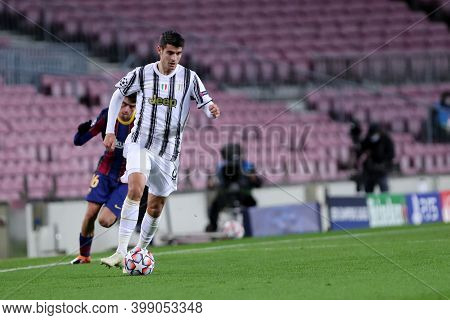 Barcelona (spain). 08th December 2020. Alvaro Morata Of Juventus Fc   During The Uefa Champions Leag