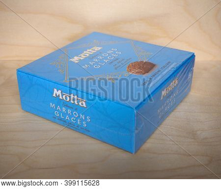 Milan - Dec 2020: Packet Of Motta Marrons Glaces