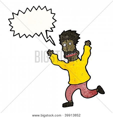 karikatura člověka utíkat