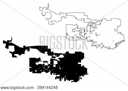 Arvada City, Colorado (united States Cities, United States Of America, Usa City) Map Vector Illustra