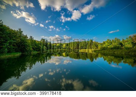 Mountain Lake, Panoramic View, Fhd Nature Landscape