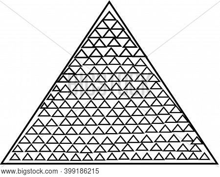 Triangle Repeated Design Create A Big Triangle With White Background.