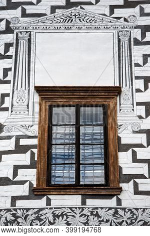The Facade Of The Velke Losiny Chateau In The Czech Republic Has An Interesting Arrangement Of Windo