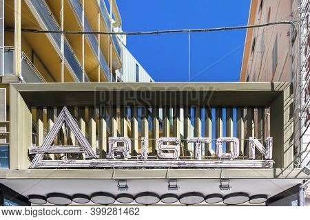 The Most Famous Theater In Italy, Hosts The Annual Festival Of Italian Song. Sanremo, Imperia, Italy