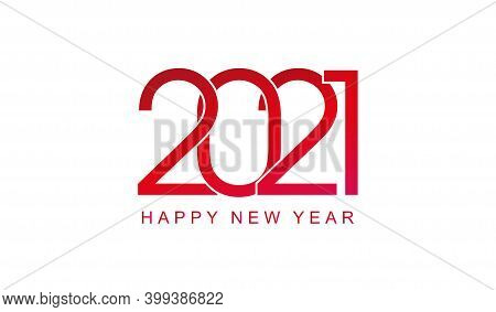 Creative Concept Of 2021 Happy New Year Posters Set. Design Templates With Typography Logo 2021 For 