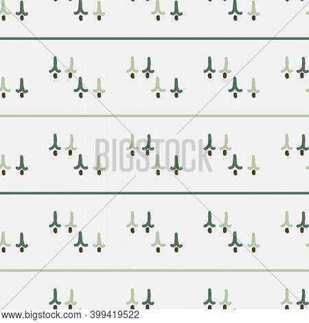 Cute Gender Neutral Pine Tree Seamless Vector Pattern. Conifer Christmas Tree Home Decor Cartoon Hol