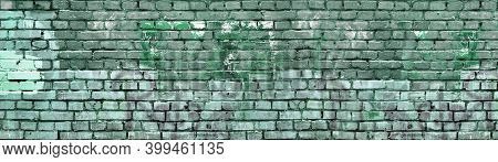 Distressed Painted Brick Wall Background Isolated. Urban City Texture Material. Graffiti Painting Co