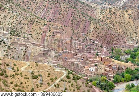 Village in the Atlas mountains, Morocco, Africa