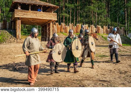 Cedynia, Poland June 2019 Historical Reenactment Of Battle Of Cedynia, An Army Of Mieszko I Of Polan