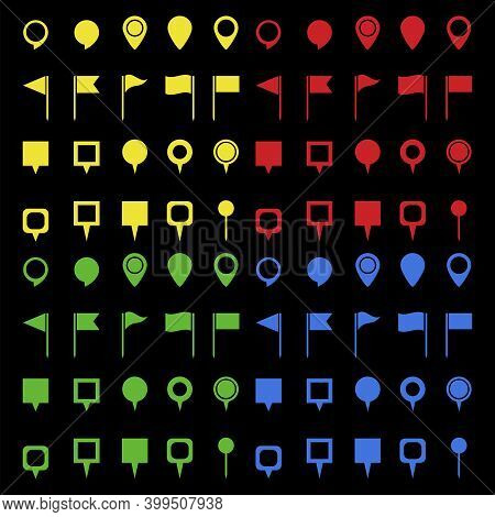 Button For Web Design. 3d Vector. Vector Web Button. Abstract Set Labels Map. Pointer Icon. Stock Im
