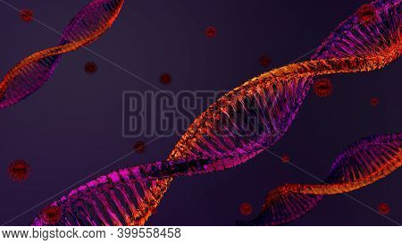 Dna 3d Render Science Or Medical Background