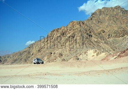 Toyota jeep popular for desert safari. Sharm El Sheikh, Egypt on November 8, 2020